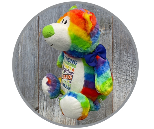 Embroidered Cancer Bear For Boy