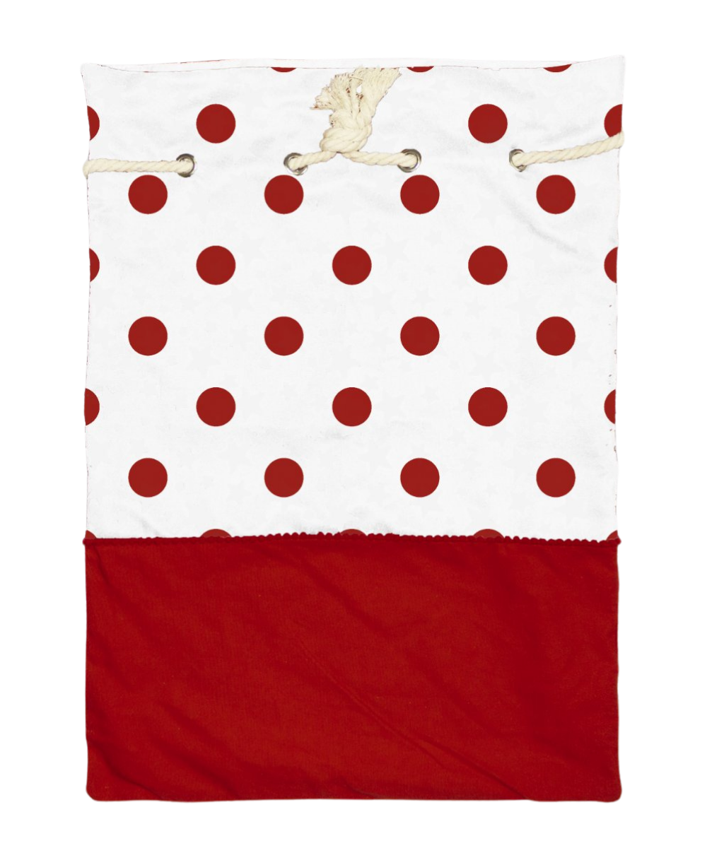 Christmas Sack, Red Polka Dot
