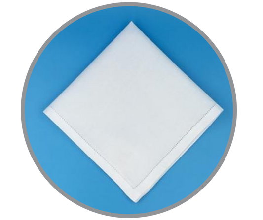 Hemstitched Handkerchief, White