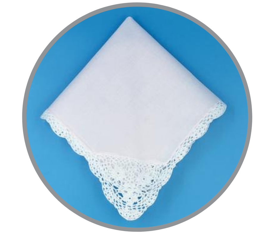 Bonnie Lace Handkerchief, White