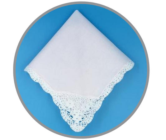 Bonnie Lace Handkerchief, White