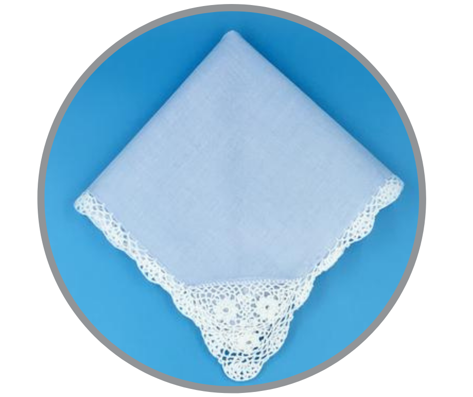 Bonnie Lace Handkerchief, Blue