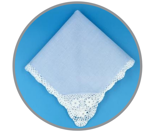 Bonnie Lace Handkerchief, Blue
