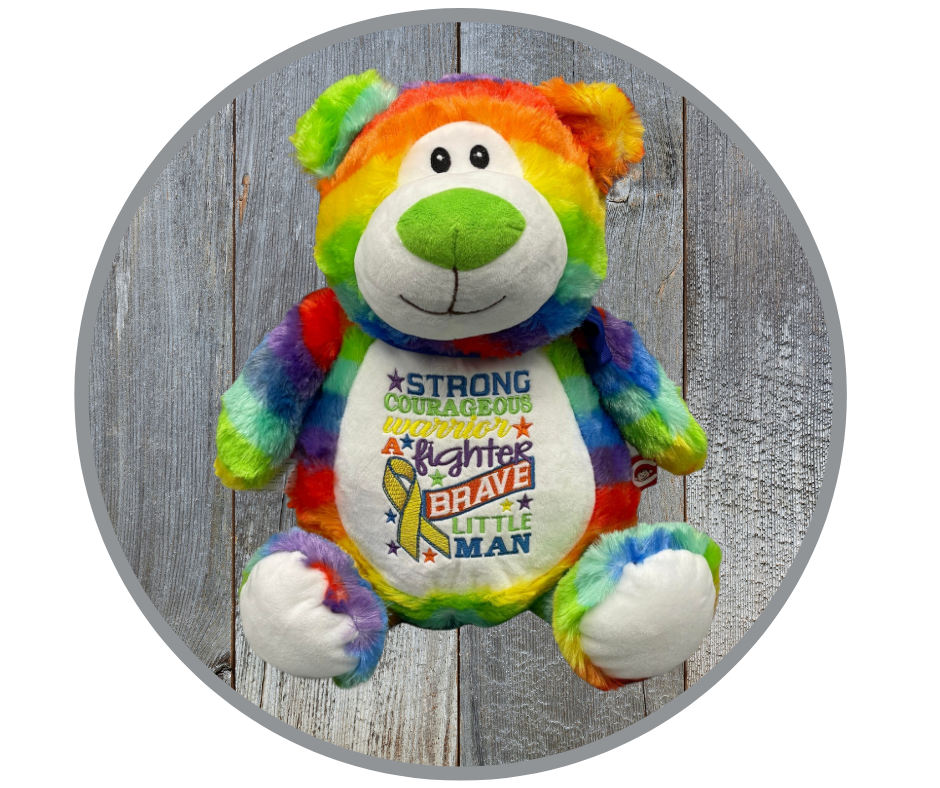 Embroidered Cancer Bear For Boy