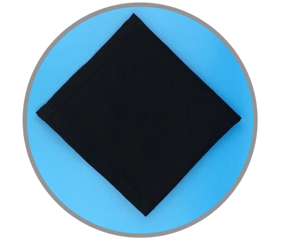Hemstitched Handkerchief, Black