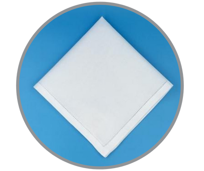Hemstitched Handkerchief, White