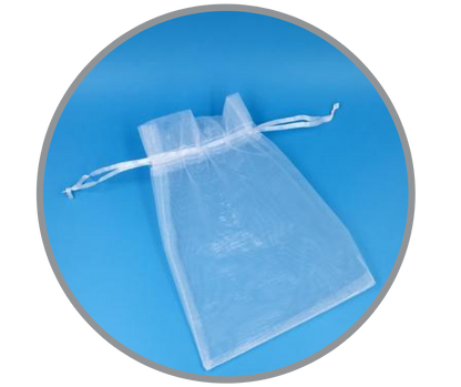 White Organza Bag for Handkerchief