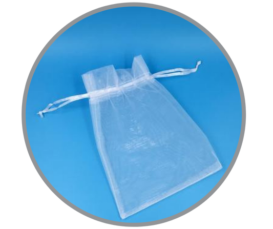 White Organza Bag for Handkerchief