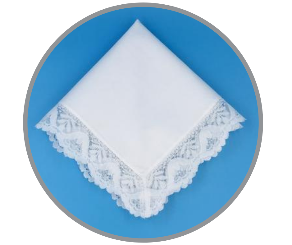 Garden Party White Lace Handkerchief