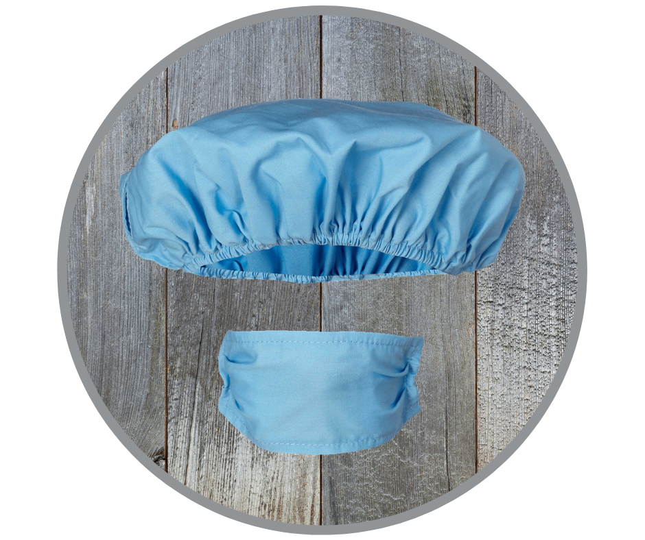 Hospital Hat & Mask Set, Blue