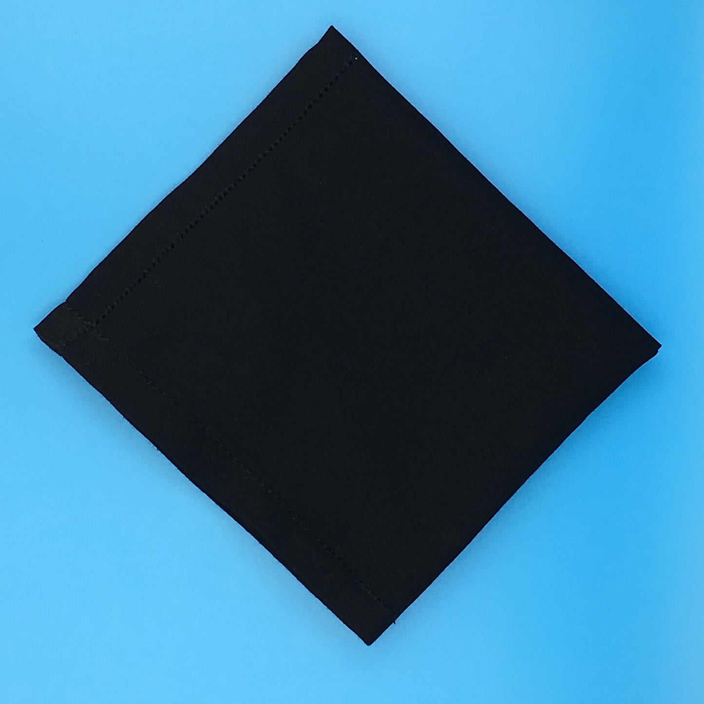 Hemstitched Handkerchief, Black
