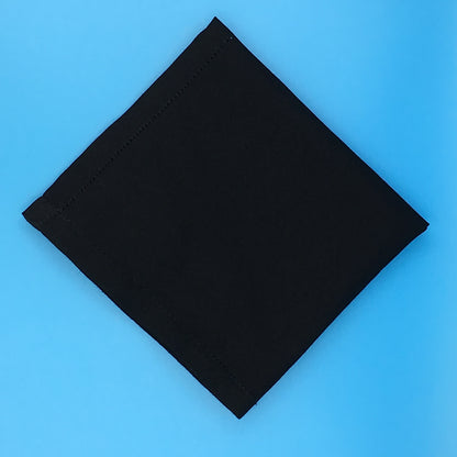 Hemstitched Handkerchief, Black