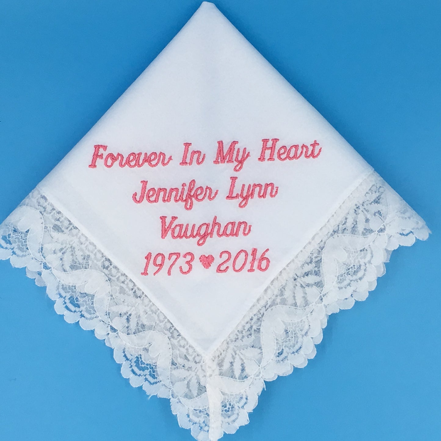 Garden Party White Lace Handkerchief