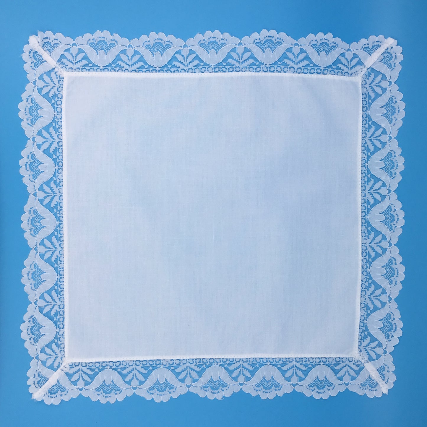 Garden Party White Lace Handkerchief