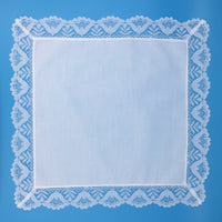 Garden Party White Lace Handkerchief