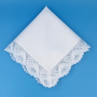 Garden Party White Lace Handkerchief