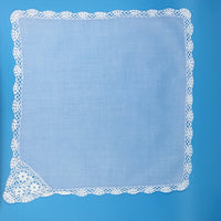 Bonnie Lace Handkerchief, Blue