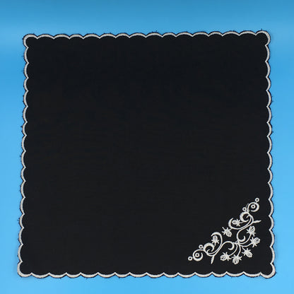 Scalloped Edge Handkerchief, Floral