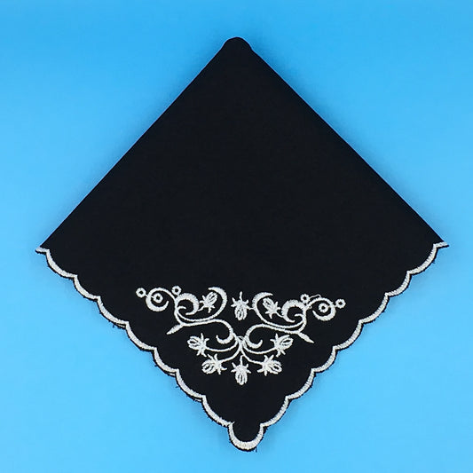 Scalloped Edge Handkerchief, Floral