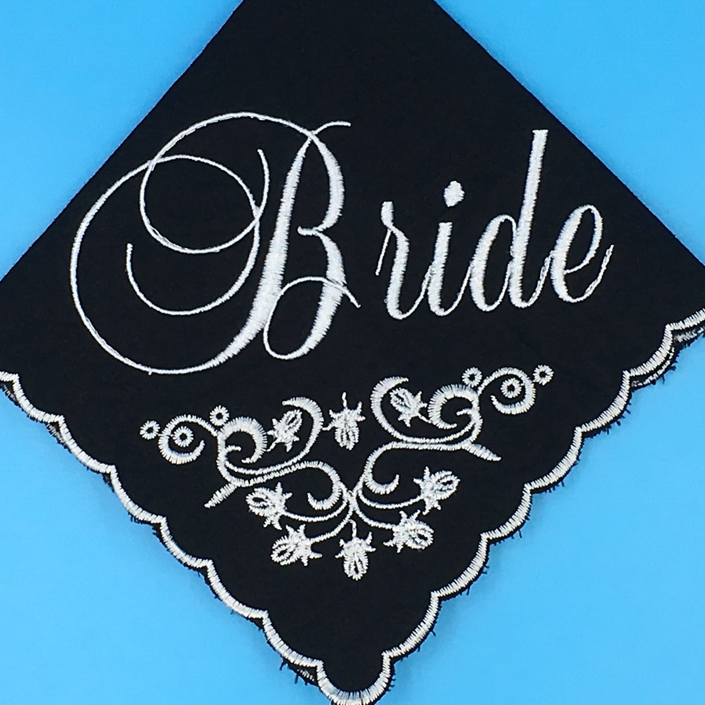 Scalloped Edge Handkerchief, Floral