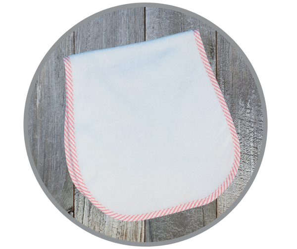 Pink Trimmed Burp Pad