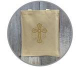 Cross With Flourish Tote Bag